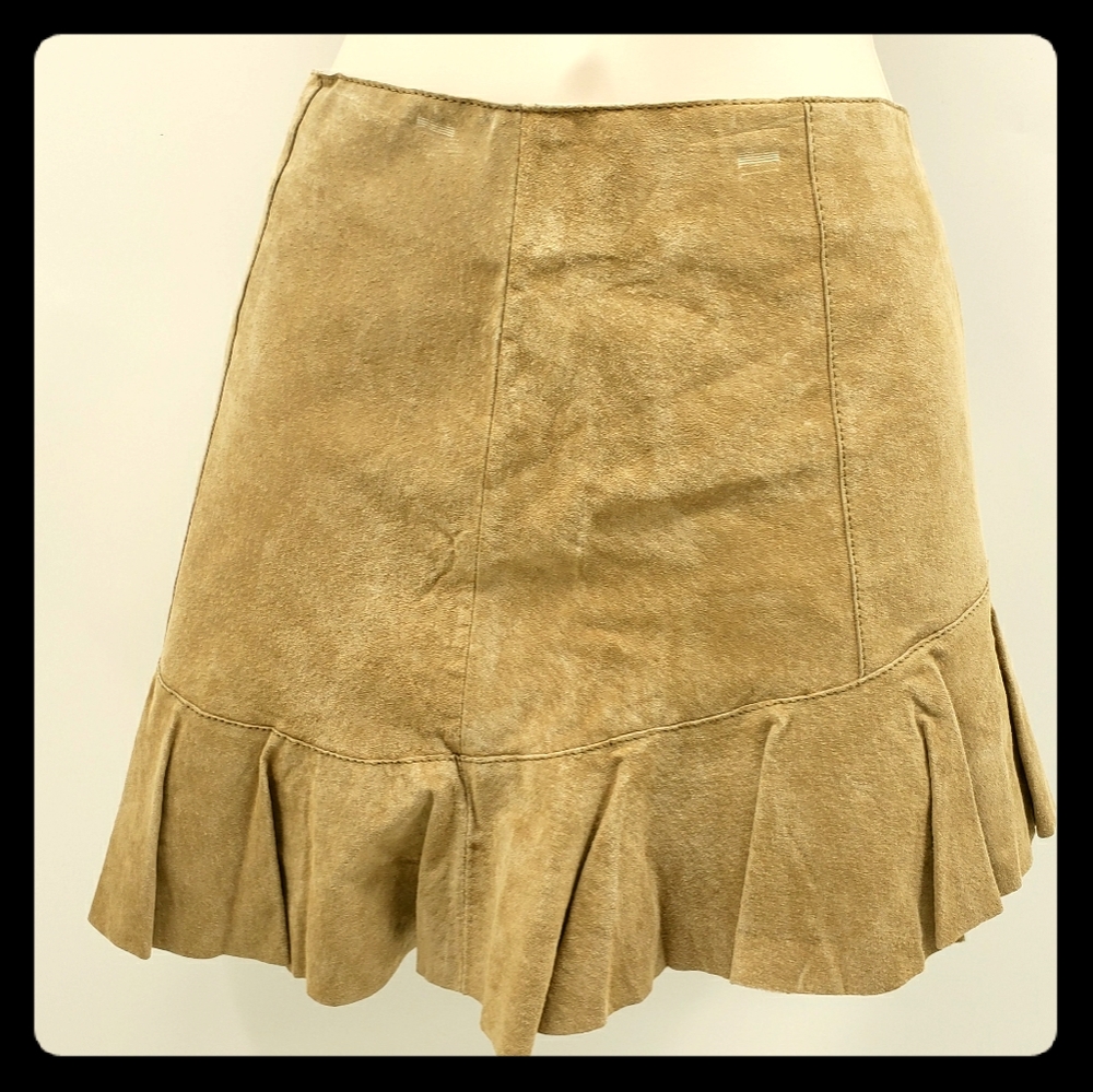Leather  mini skirt